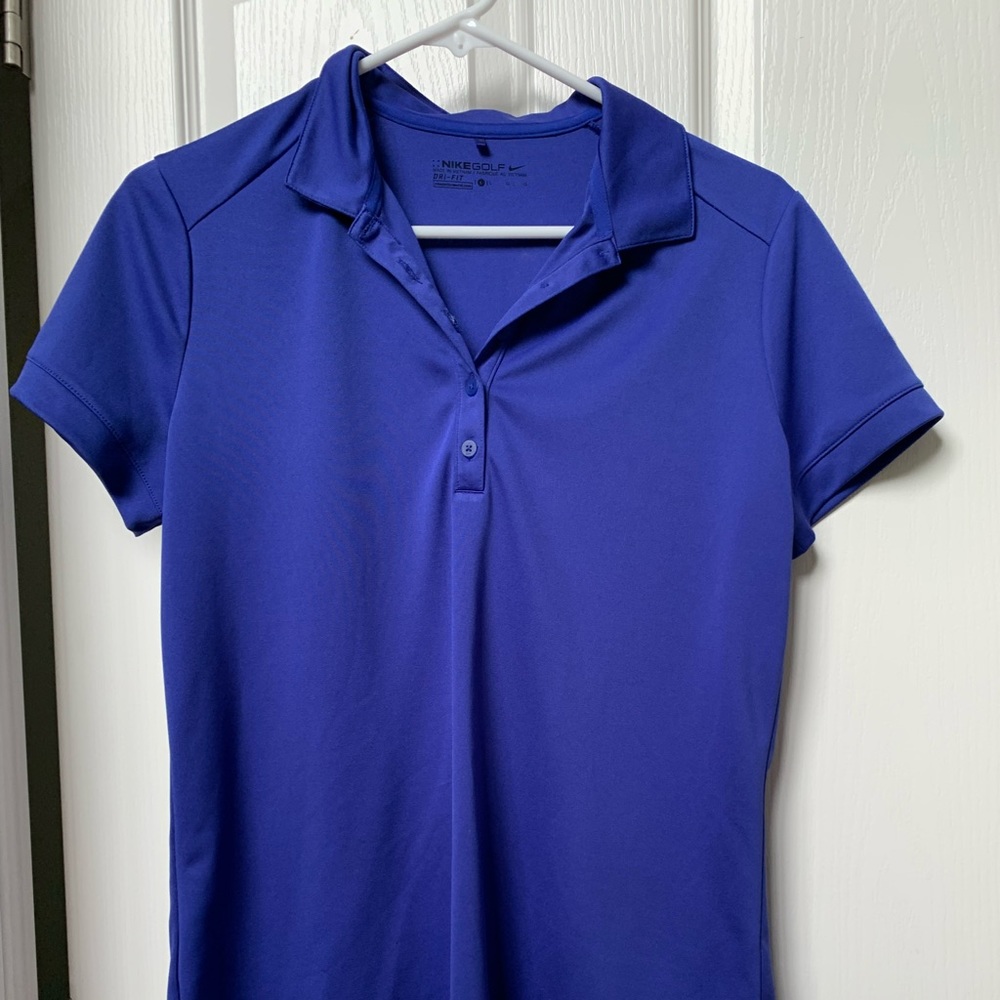 Large ladies royal blue Nike golf shirt